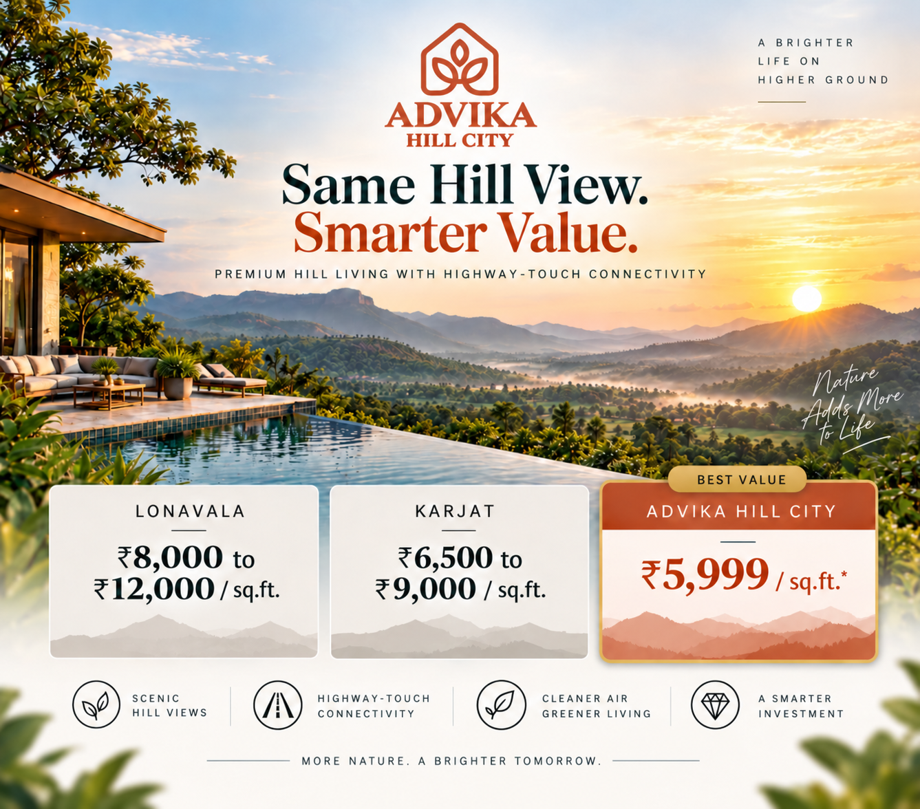 Advika Hill City pricing creative