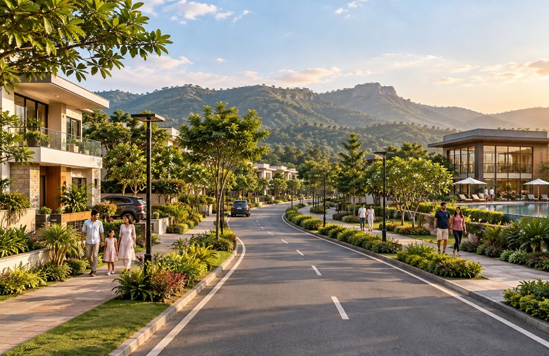 Illustrative township lifestyle at Advika Hill City